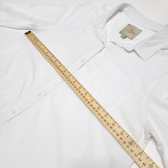 Casa Cabana Womens Long Sleeve Button Up Shirt Size L White Capsule Normcore - Picture 5 of 10